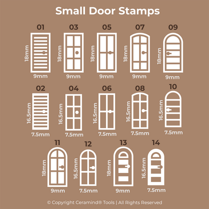 Door Stamp Set of 18 - CraftSource Market: Craft Supplies & Kits Stamps