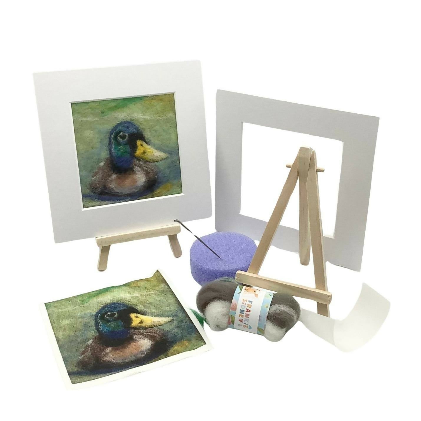 Duck Mini Picture Felting Kit - CraftSource Market: Craft Supplies & Kits