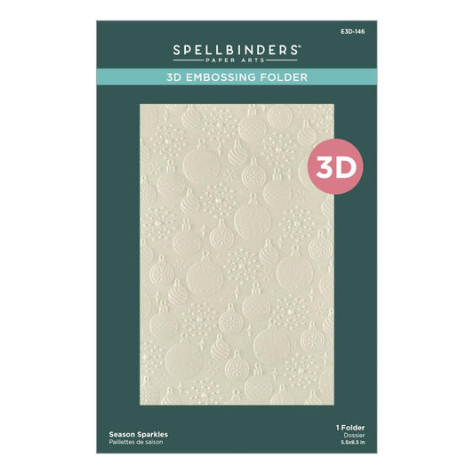 Spellbinders 3D Embossing Folder packaging with embossed pattern on a white background