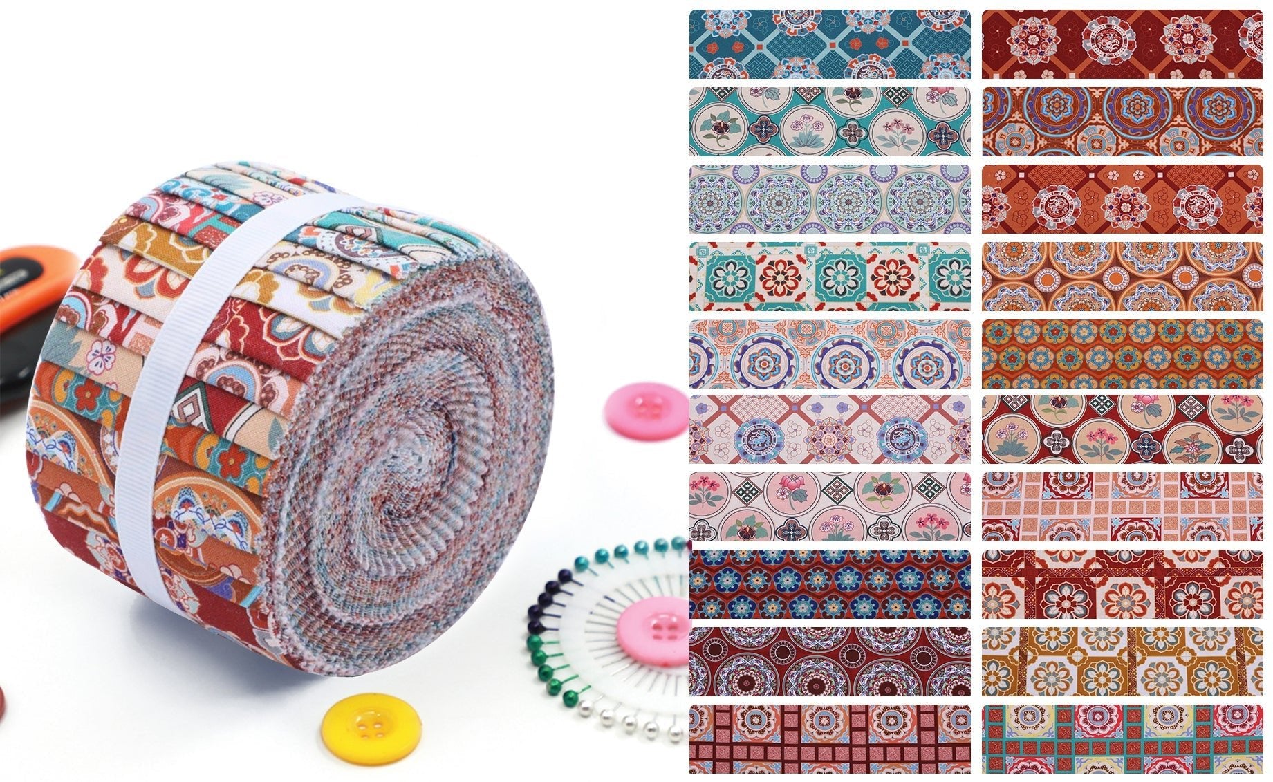 Floral Artistry Jelly Roll - CraftSource Market: Craft Supplies & Kits Jelly Rolls