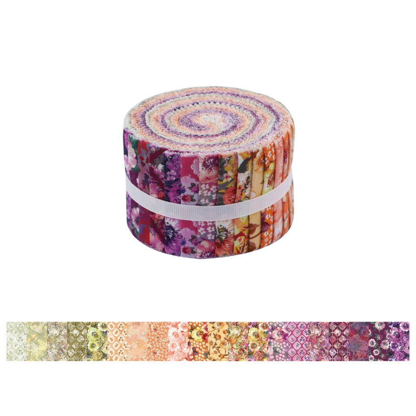 Floral Radiance Wide Jelly Roll - CraftSource Market: Craft Supplies & Kits Jelly Rolls