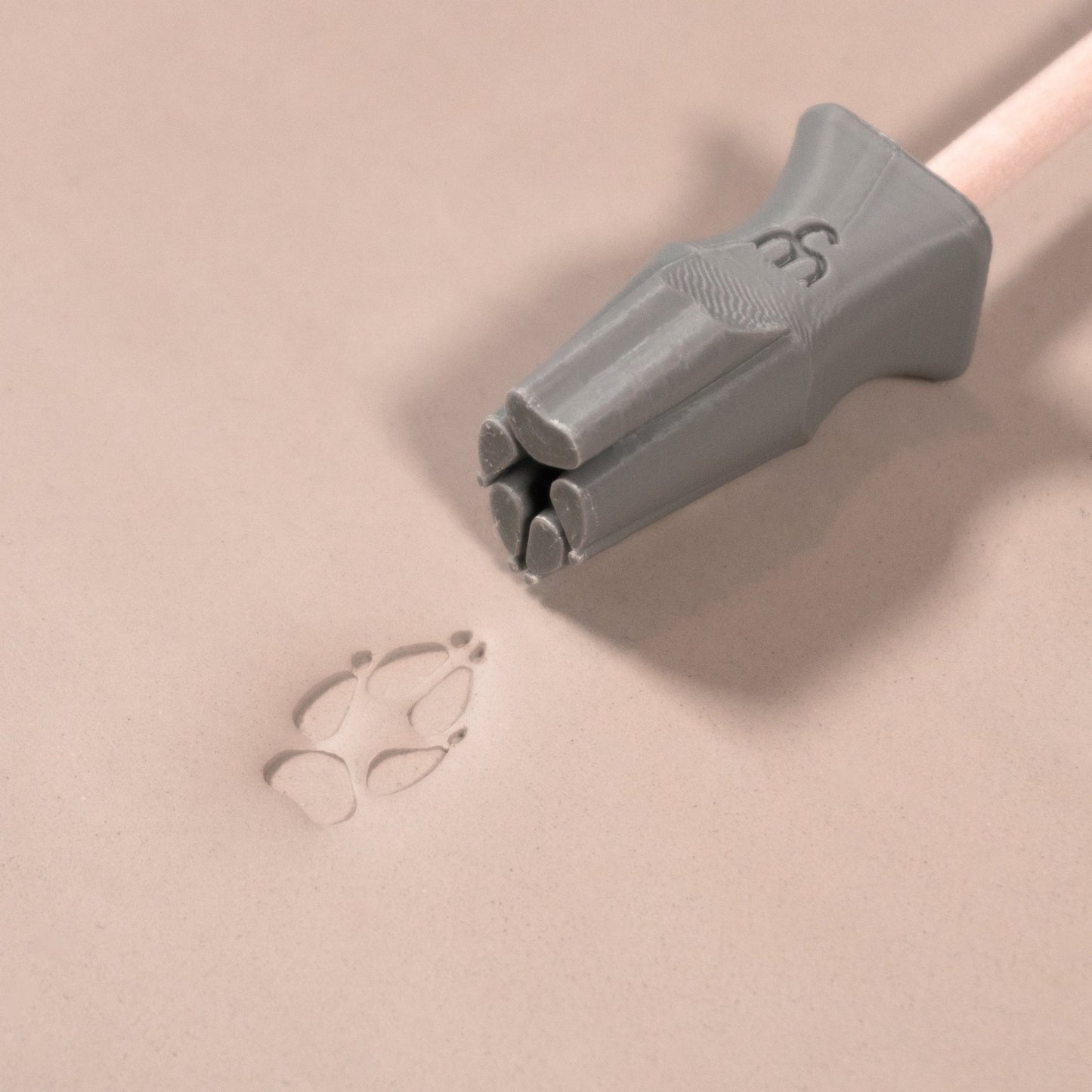 Fox Paw Stamp - Medium - Style 2 - CraftSource Market: Craft Supplies & Kits Stamps