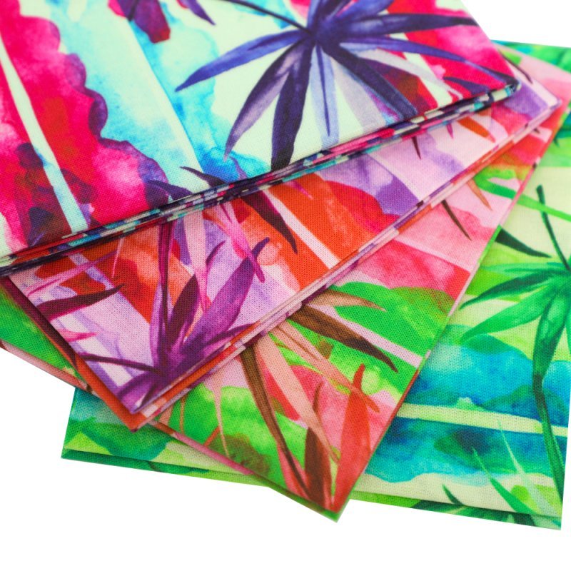 Hawaii Floral Printed Fat Quarters Bundle - CraftSource Market: Craft Supplies & Kits Cotton