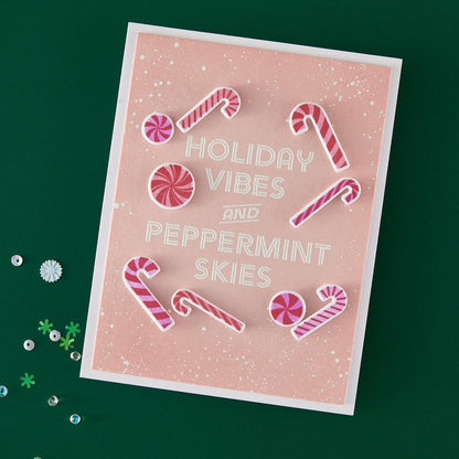 Hero Arts A Little Merri - Mint Stamp & Cut Set from the Candy Cane Season Collection - CraftSource Market: Craft Supplies & Kits Papercraft > Stamps > Photopolymer Stamps