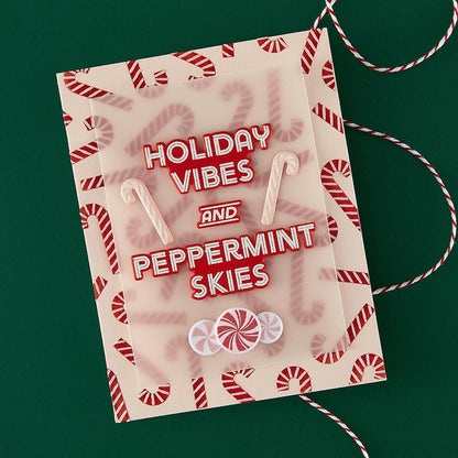 Hero Arts A Little Merri - Mint Stamp & Cut Set from the Candy Cane Season Collection - CraftSource Market: Craft Supplies & Kits Papercraft > Stamps > Photopolymer Stamps