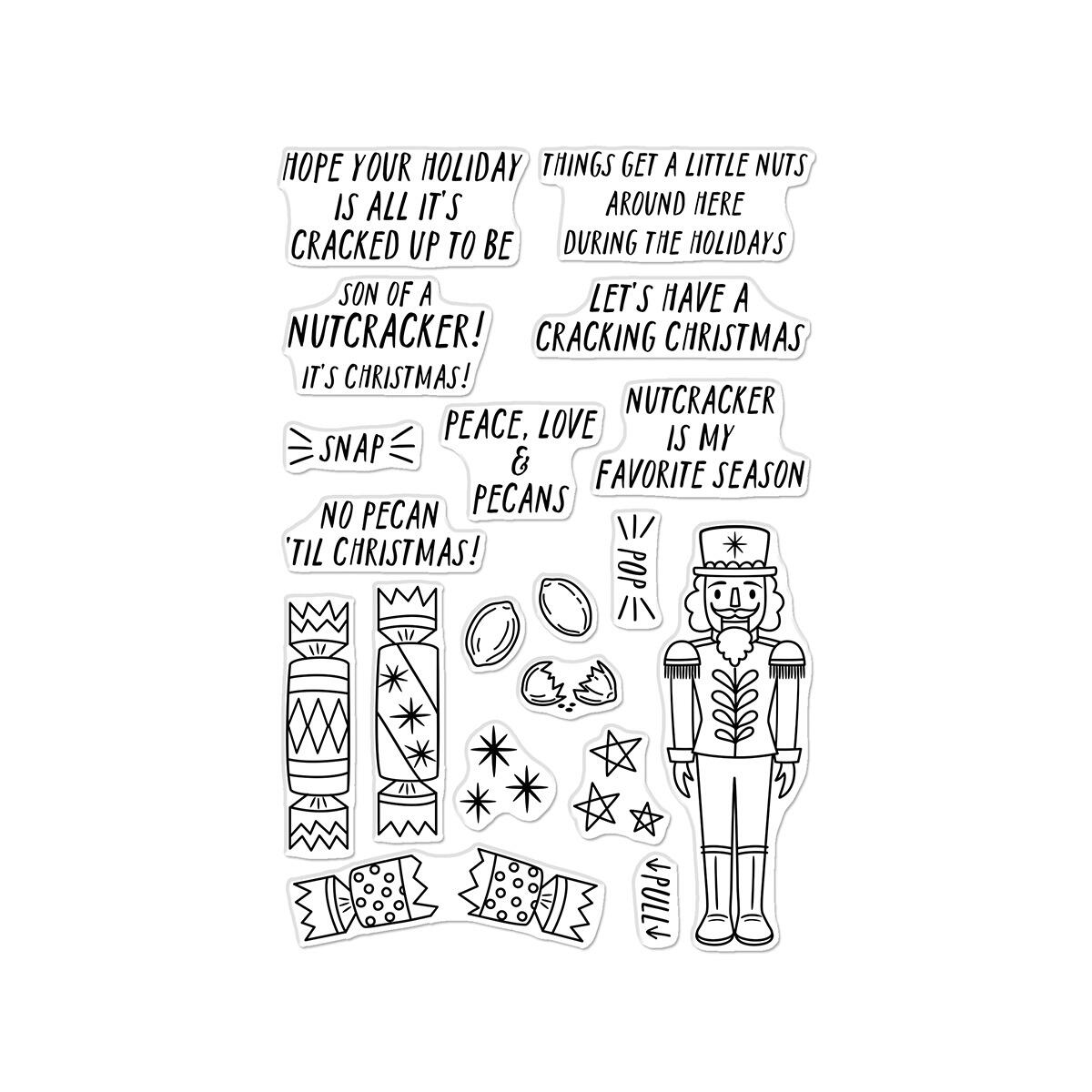 Hero Arts A Little Nuts Clear Stamp Set from the Crackin' Christmas Collection - CraftSource Market: Craft Supplies & Kits Papercraft > Stamps > Photopolymer Stamps
