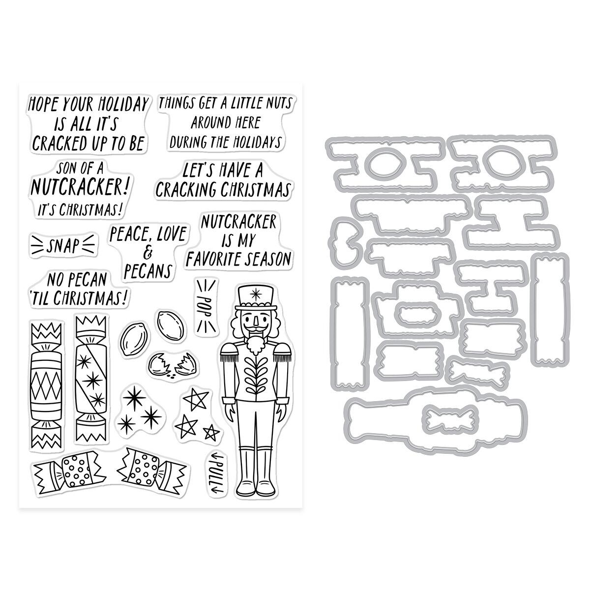 Hero Arts A Little Nuts Stamp & Cut Set from the Crackin' Christmas Collection - CraftSource Market: Craft Supplies & Kits Papercraft > Stamps > Photopolymer Stamps