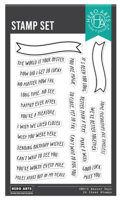 Hero Arts Banner Days Clear Stamps from the Summer by The Shore Collection - CraftSource Market: Craft Supplies & Kits Papercraft > Stamps > Photopolymer Stamps