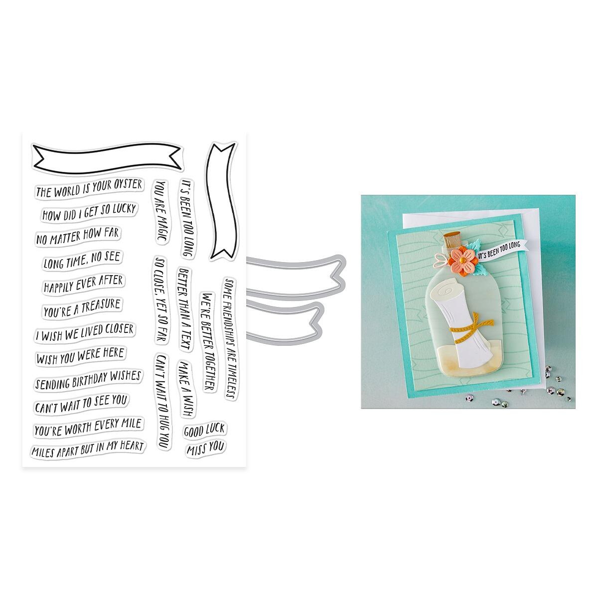 Hero Arts Banner Days Stamp & Cut Set from the Summer by The Shore Collection - CraftSource Market: Craft Supplies & Kits Papercraft > Stamps > Photopolymer Stamps