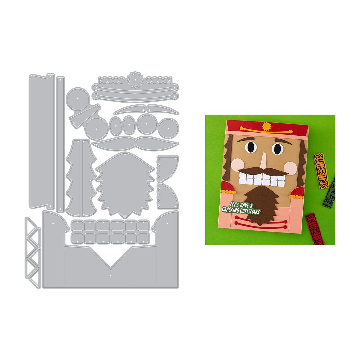 Hero Arts Big Mouth Nutcracker Etched Dies from the Crackin' Christmas Collection - CraftSource Market: Craft Supplies & Kits Papercraft > Dies > Metal Cutting Dies