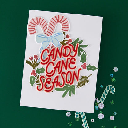 Hero Arts Candy Cane Season Etched Dies from the Candy Cane Season Collection - CraftSource Market: Craft Supplies & Kits Papercraft > Dies > Metal Cutting Dies