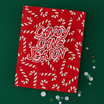 Hero Arts Candy Cane Season Etched Dies from the Candy Cane Season Collection - CraftSource Market: Craft Supplies & Kits Papercraft > Dies > Metal Cutting Dies