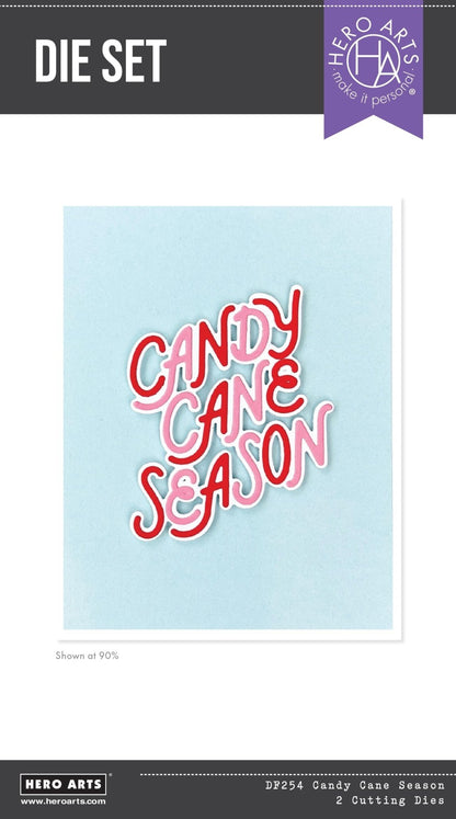 Hero Arts Candy Cane Season Etched Dies from the Candy Cane Season Collection - CraftSource Market: Craft Supplies & Kits Papercraft > Dies > Metal Cutting Dies