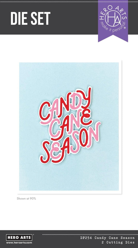 Hero Arts Candy Cane Season Etched Dies from the Candy Cane Season Collection - CraftSource Market: Craft Supplies & Kits Papercraft > Dies > Metal Cutting Dies