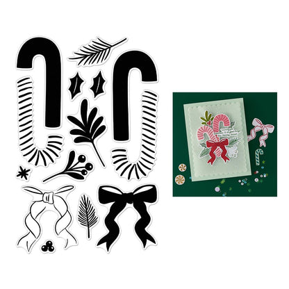 Hero Arts Candy Cane Swag Clear Stamps from the Candy Cane Season Collection - CraftSource Market: Craft Supplies & Kits Papercraft > Stamps > Photopolymer Stamps