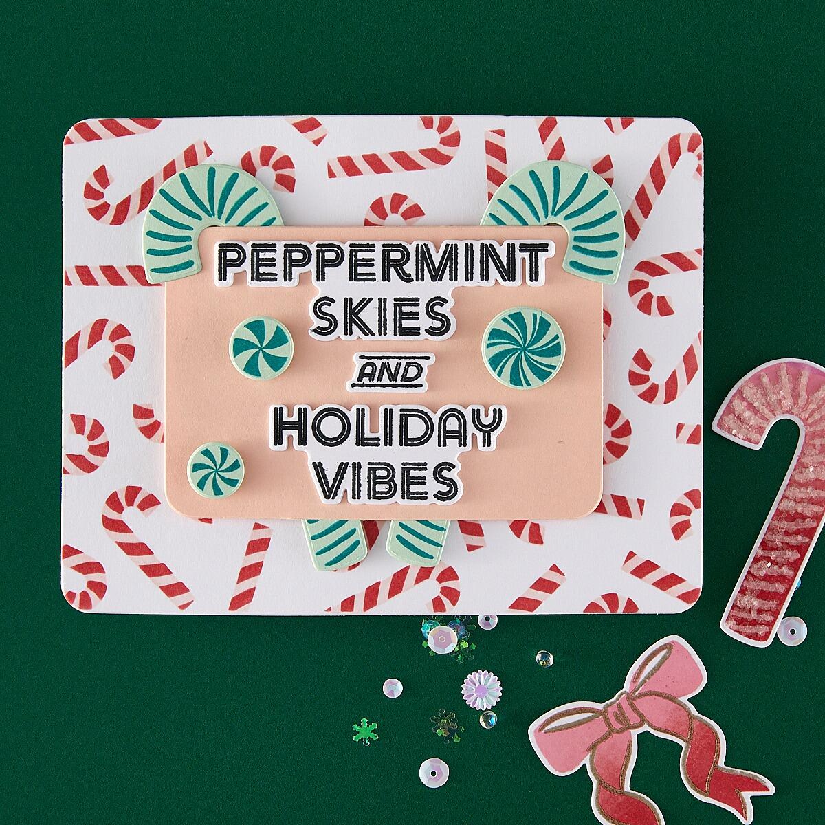 Hero Arts Candy Cane Toss Up Stencil from the Candy Cane Season Collection - CraftSource Market: Craft Supplies & Kits Papercraft > Stencils