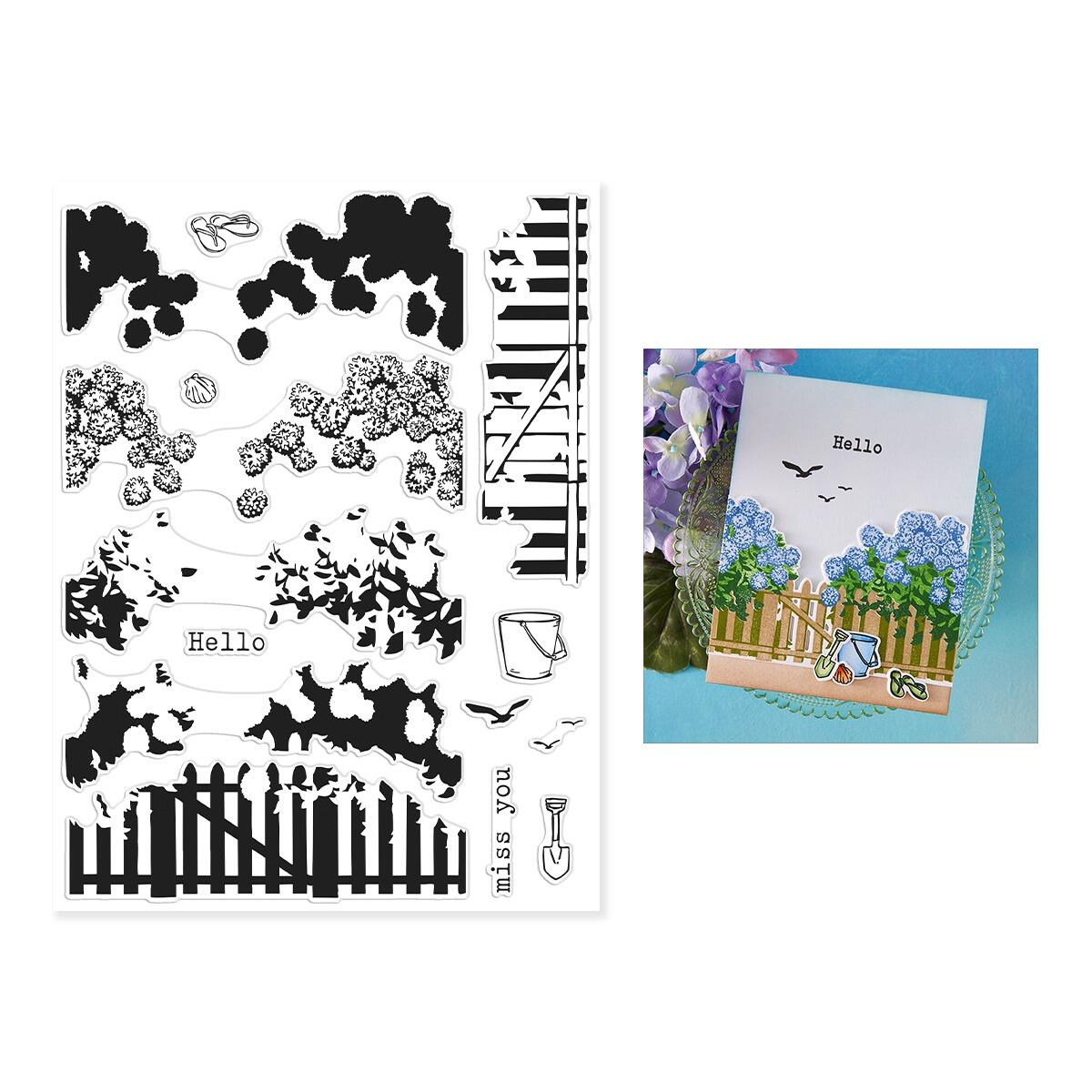 Hero Arts Coastal Blooms HeroScape Clear Stamps from the Seaside Blooms Collection - CraftSource Market: Craft Supplies & Kits Papercraft > Stamps > Photopolymer Stamps