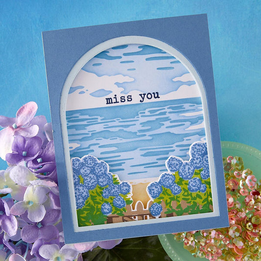 Hero Arts Coastal Blooms HeroScape Stamp & Cut Set from the Seaside Blooms Collection - CraftSource Market: Craft Supplies & Kits Papercraft > Stamps > Photopolymer Stamps