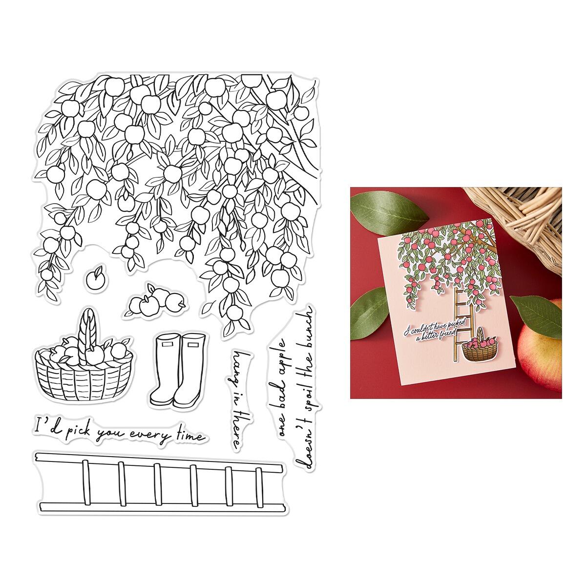 Hero Arts In The Orchard Clear Stamp Set | I Pick You Collection - CraftSource Market: Craft Supplies & Kits Papercraft > Stamps > Photopolymer Stamps