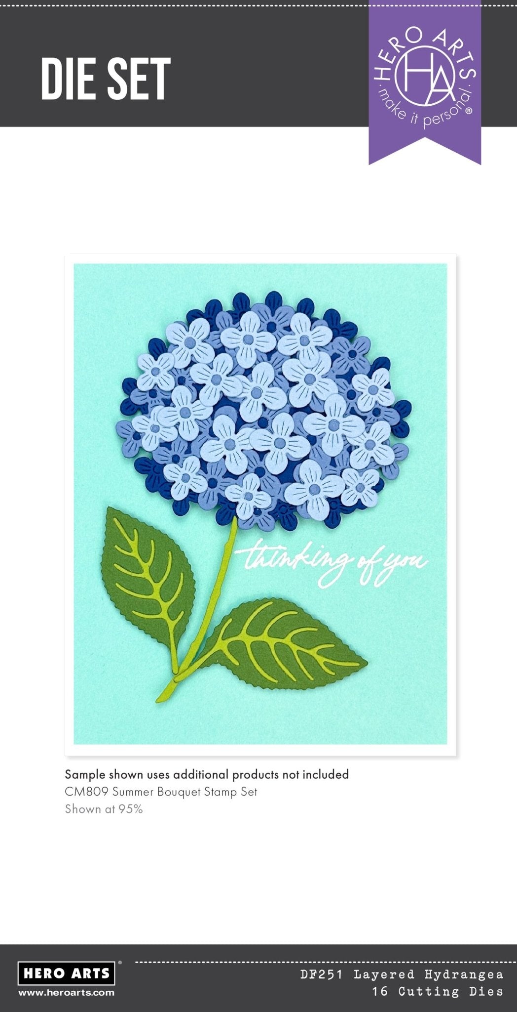 Hero Arts Layered Hydrangea Etched Dies from the Seaside Blooms Collection - CraftSource Market: Craft Supplies & Kits Papercraft > Dies > Metal Cutting Dies