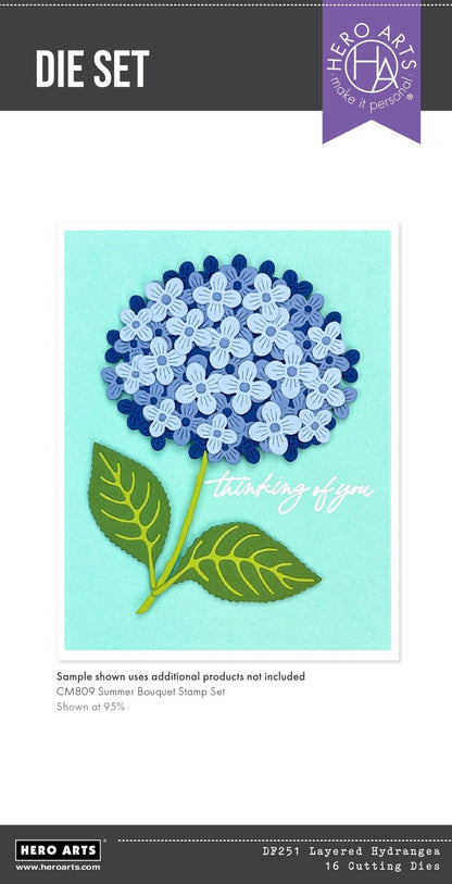 Hero Arts Layered Hydrangea Etched Dies from the Seaside Blooms Collection - CraftSource Market: Craft Supplies & Kits Papercraft > Dies > Metal Cutting Dies