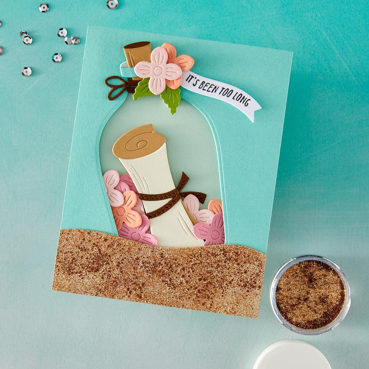 Hero Arts Message in a Bottle Etched Dies from the Summer by The Shore Collection - CraftSource Market: Craft Supplies & Kits Papercraft > Dies > Metal Cutting Dies