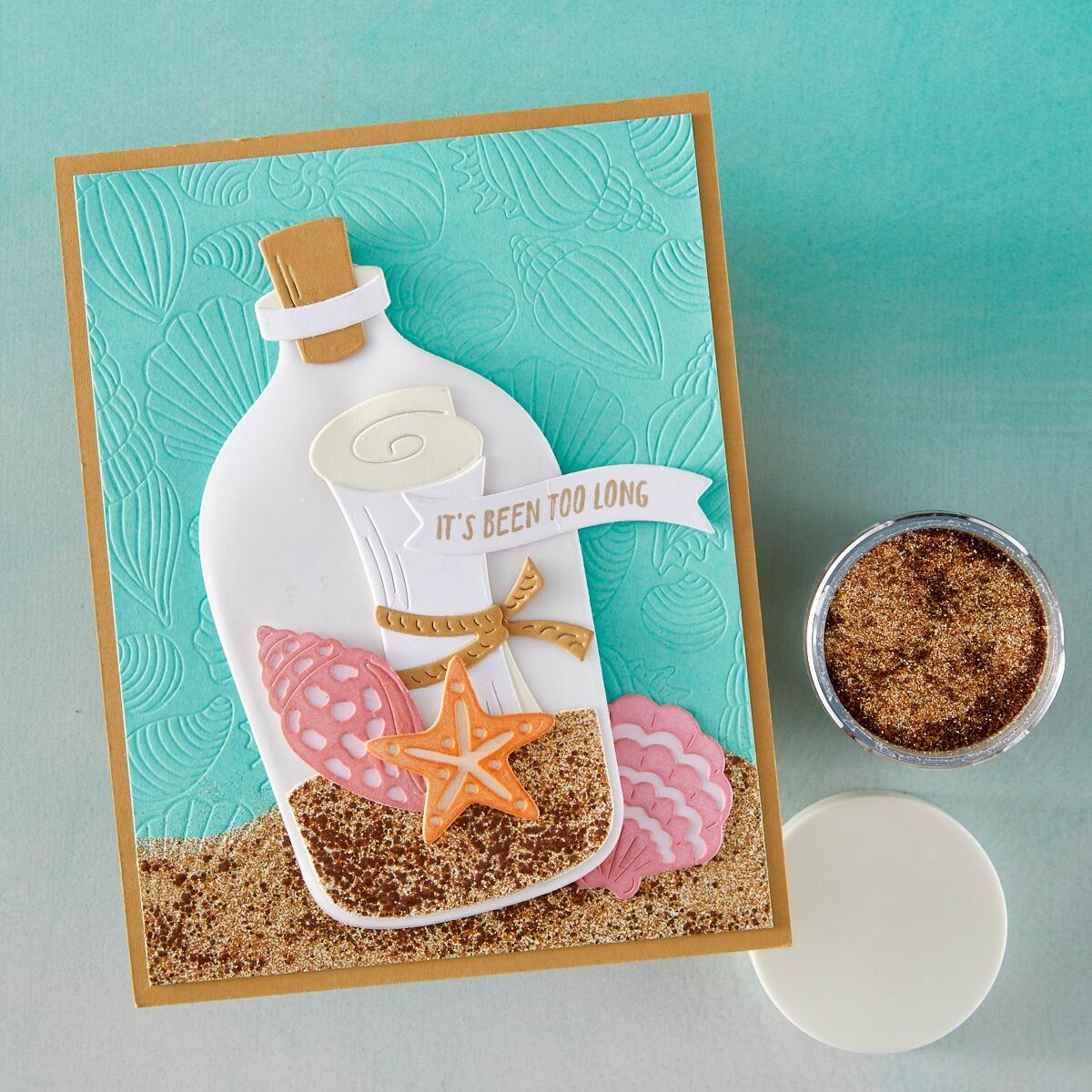 Hero Arts Message in a Bottle Etched Dies from the Summer by The Shore Collection - CraftSource Market: Craft Supplies & Kits Papercraft > Dies > Metal Cutting Dies