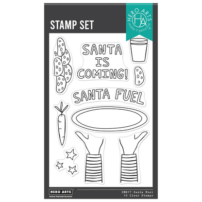 Hero Arts Santa Fuel Clear Stamp Set | Yule Fuel Collection - CraftSource Market: Craft Supplies & Kits Papercraft > Stamps > Photopolymer Stamps
