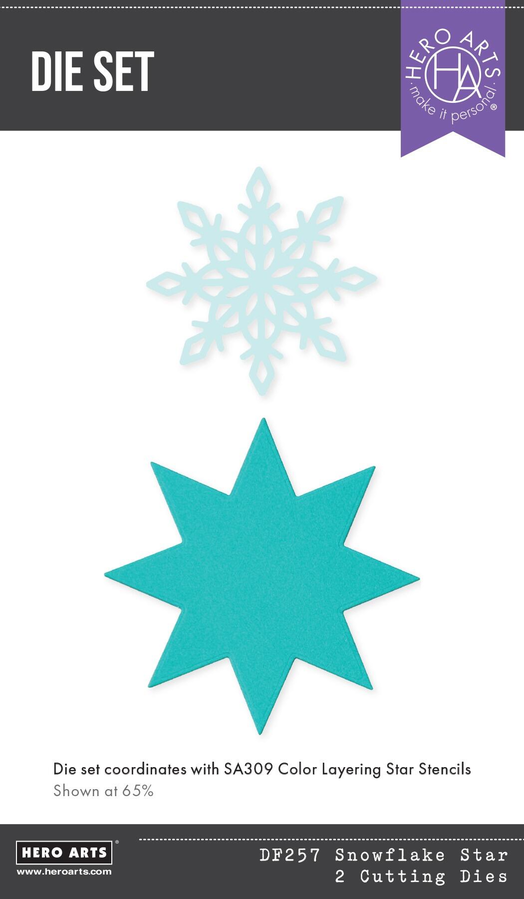 Hero Arts Snowflake Star Etched Dies from the Very Merry Collection - CraftSource Market: Craft Supplies & Kits Papercraft > Dies > Metal Cutting Dies