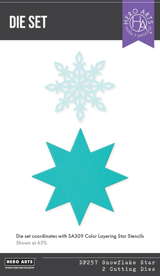 Hero Arts Snowflake Star Etched Dies from the Very Merry Collection - CraftSource Market: Craft Supplies & Kits Papercraft > Dies > Metal Cutting Dies