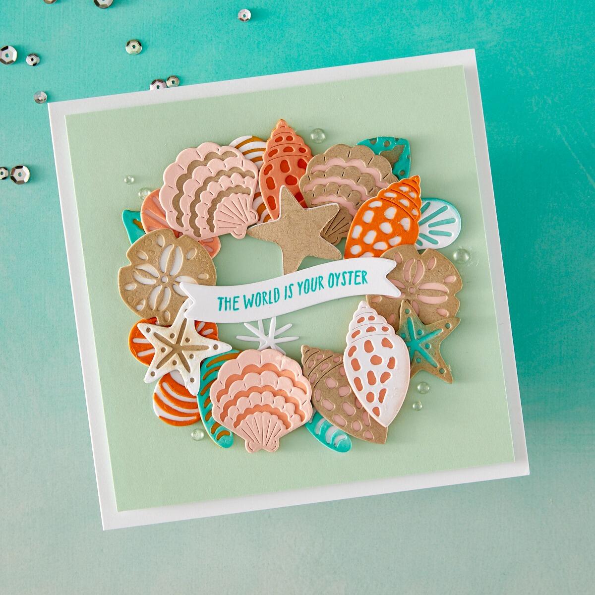Hero Arts Sophisticated Shells Etched Dies from the Summer by The Shore Collection - CraftSource Market: Craft Supplies & Kits Papercraft > Dies > Metal Cutting Dies