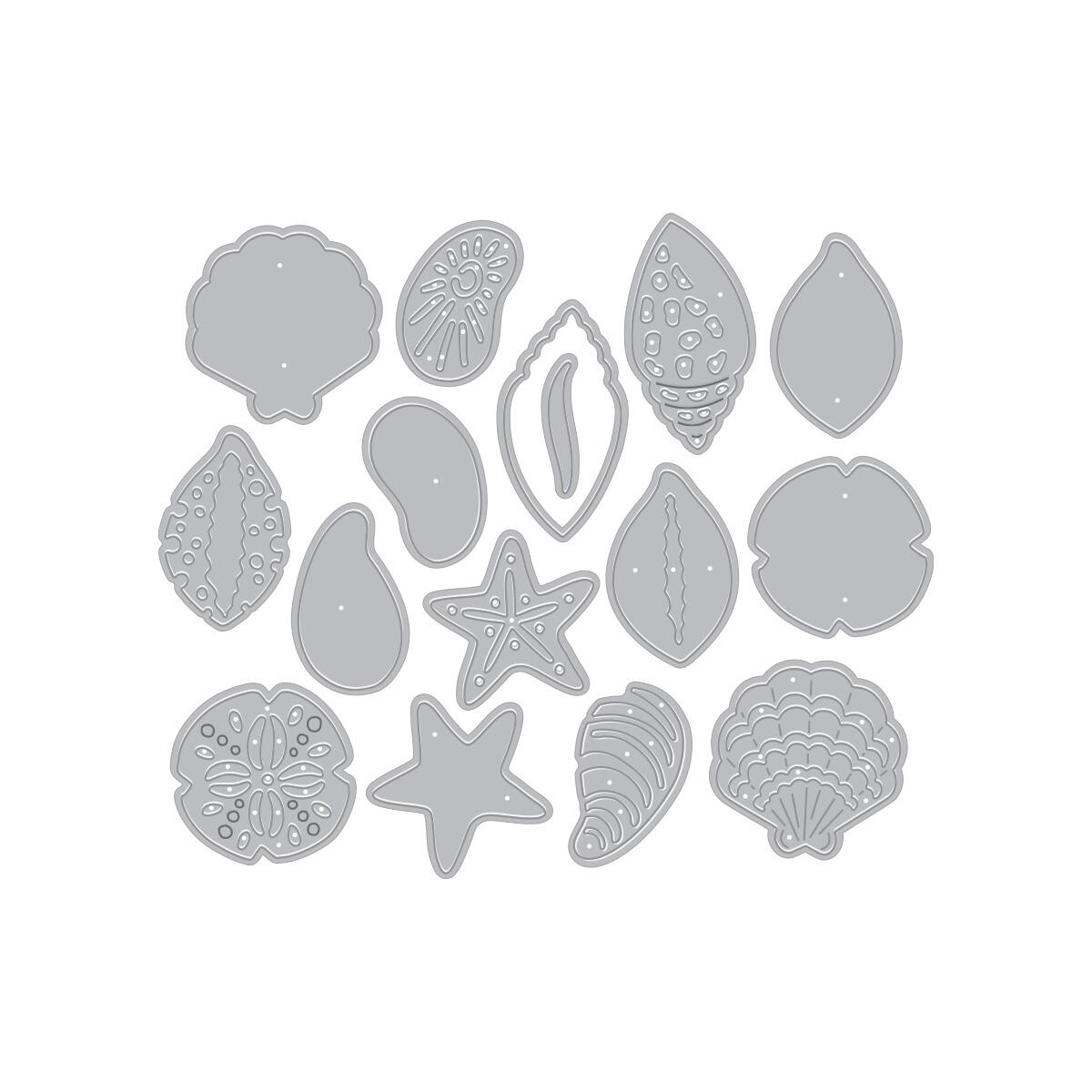 Hero Arts Sophisticated Shells Etched Dies from the Summer by The Shore Collection - CraftSource Market: Craft Supplies & Kits Papercraft > Dies > Metal Cutting Dies