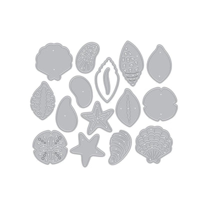 Hero Arts Sophisticated Shells Etched Dies from the Summer by The Shore Collection - CraftSource Market: Craft Supplies & Kits Papercraft > Dies > Metal Cutting Dies