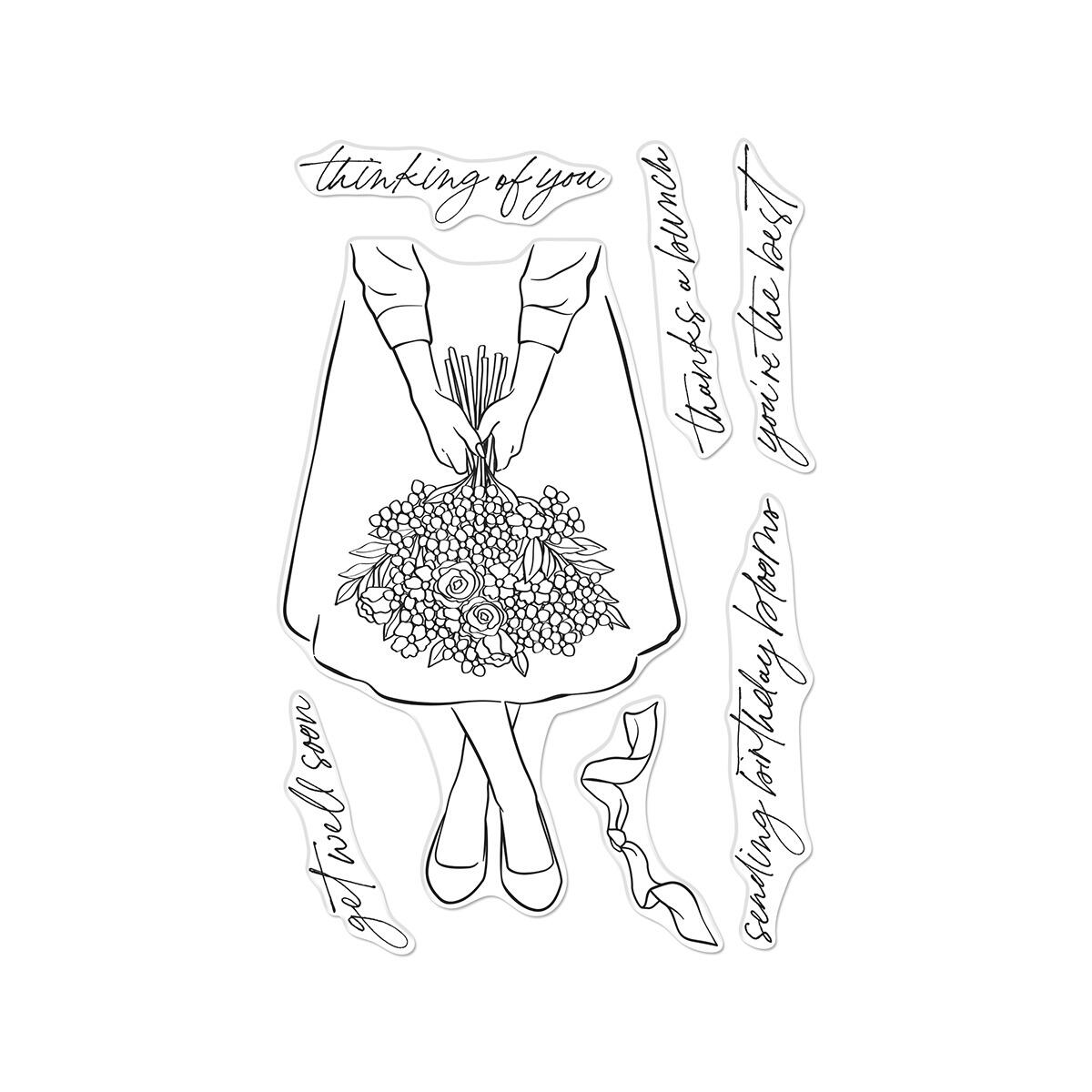 Hero Arts Summer Blooms Clear Stamps from the Seaside Blooms Collection - CraftSource Market: Craft Supplies & Kits Papercraft > Stamps > Photopolymer Stamps