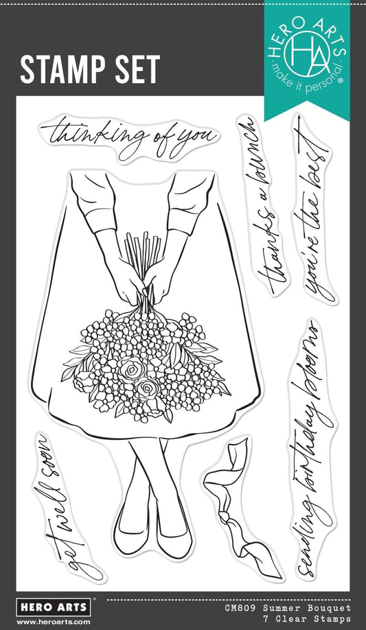 Hero Arts Summer Blooms Clear Stamps from the Seaside Blooms Collection - CraftSource Market: Craft Supplies & Kits Papercraft > Stamps > Photopolymer Stamps