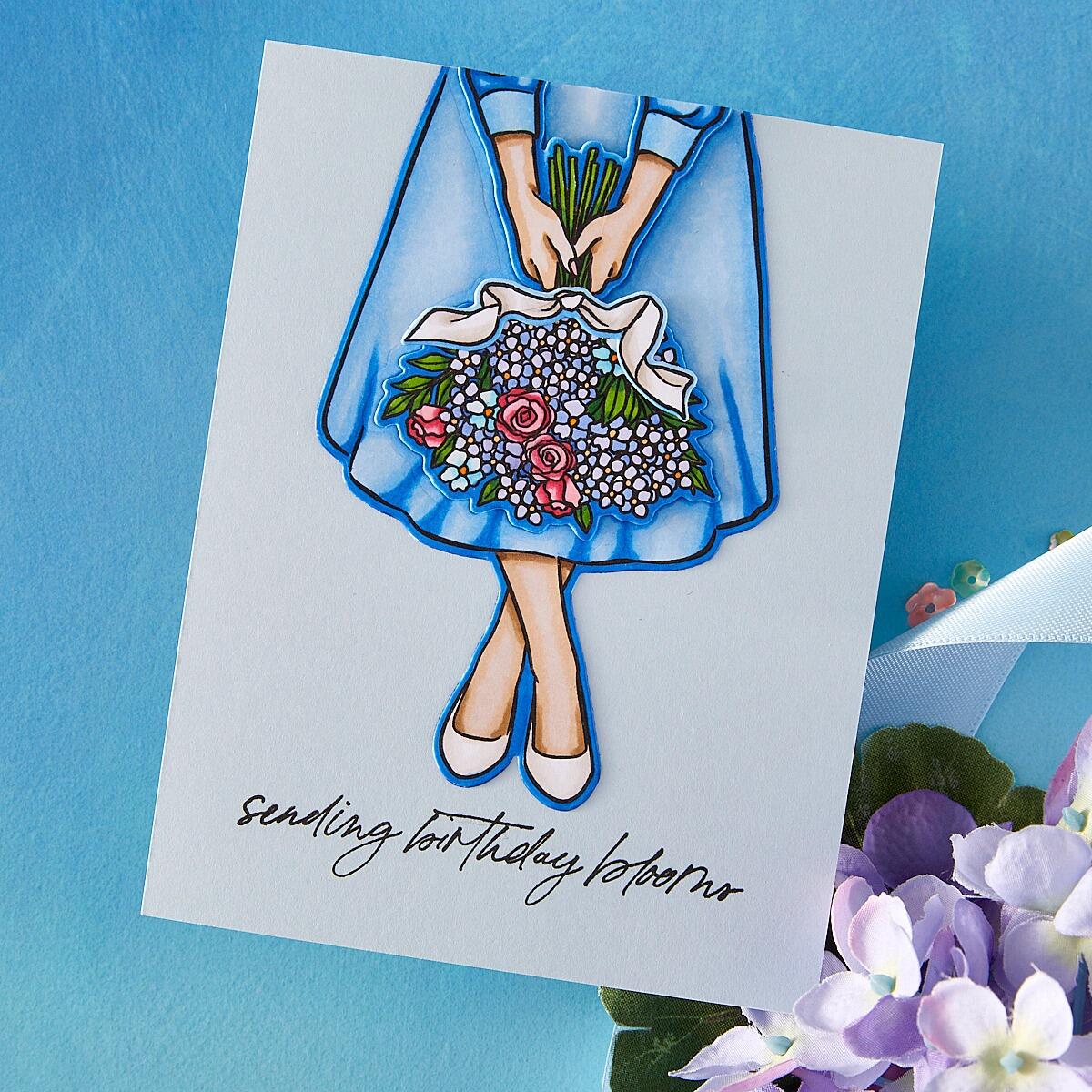 Hero Arts Summer Bouquet Stamp & Cut Set from the Seaside Blooms Collection - CraftSource Market: Craft Supplies & Kits Papercraft > Stamps > Photopolymer Stamps