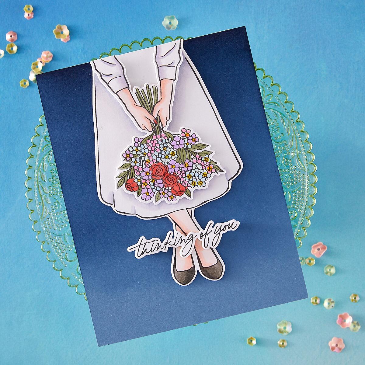 Hero Arts Summer Bouquet Stamp & Cut Set from the Seaside Blooms Collection - CraftSource Market: Craft Supplies & Kits Papercraft > Stamps > Photopolymer Stamps