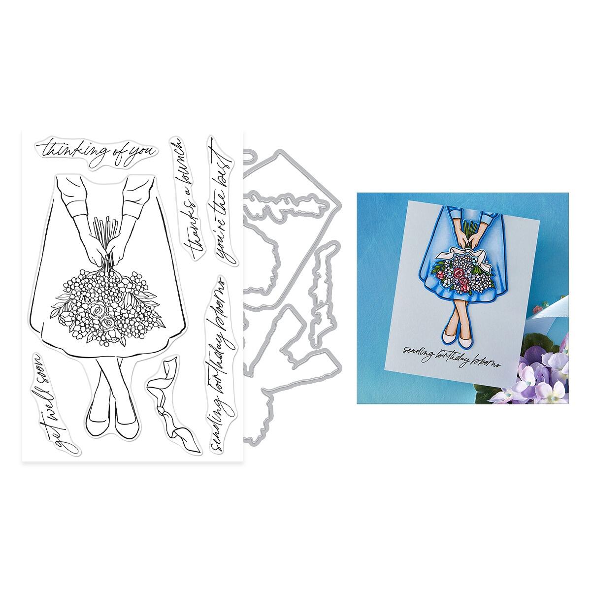 Hero Arts Summer Bouquet Stamp & Cut Set from the Seaside Blooms Collection - CraftSource Market: Craft Supplies & Kits Papercraft > Stamps > Photopolymer Stamps