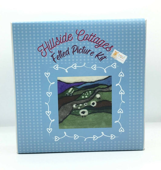 Hillside Cottages Felted Picture Kit - CraftSource Market: Craft Supplies & Kits
