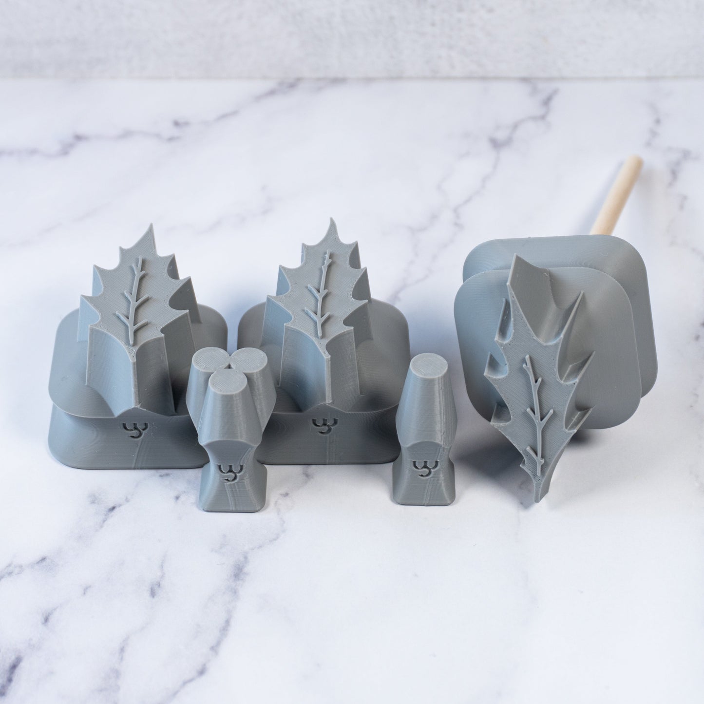 Holly Leaf & Berry Stamps - 3 Sizes