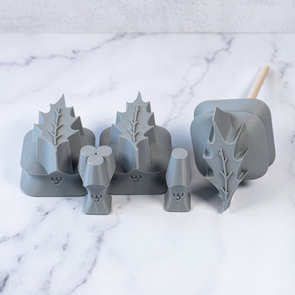 Holly Leaf & Berry Stamps - 3 Sizes