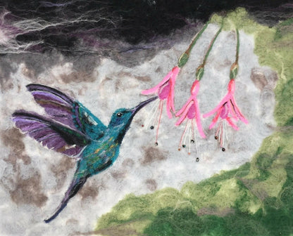 Humming Bird Picture Felting Kit - CraftSource Market: Craft Supplies & Kits