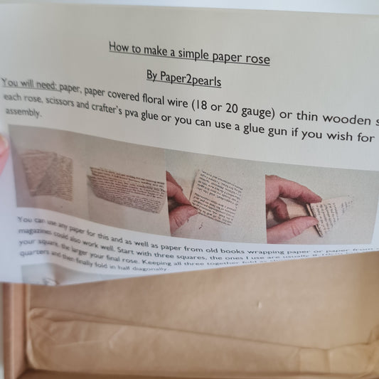 Origami Paper Rose Kit