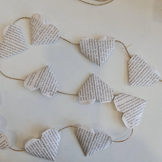 String of Recycled Paper Heart Bunting Kit