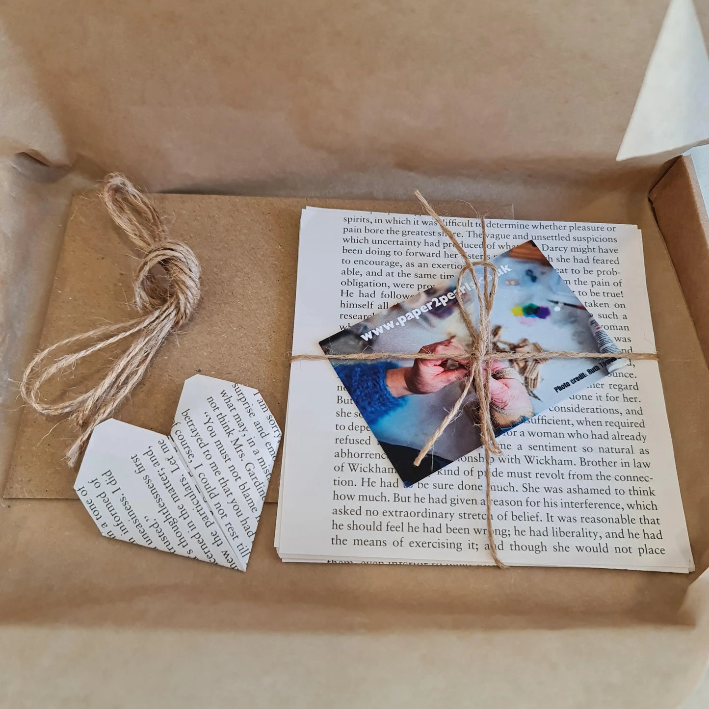 String of Recycled Paper Heart Bunting Kit