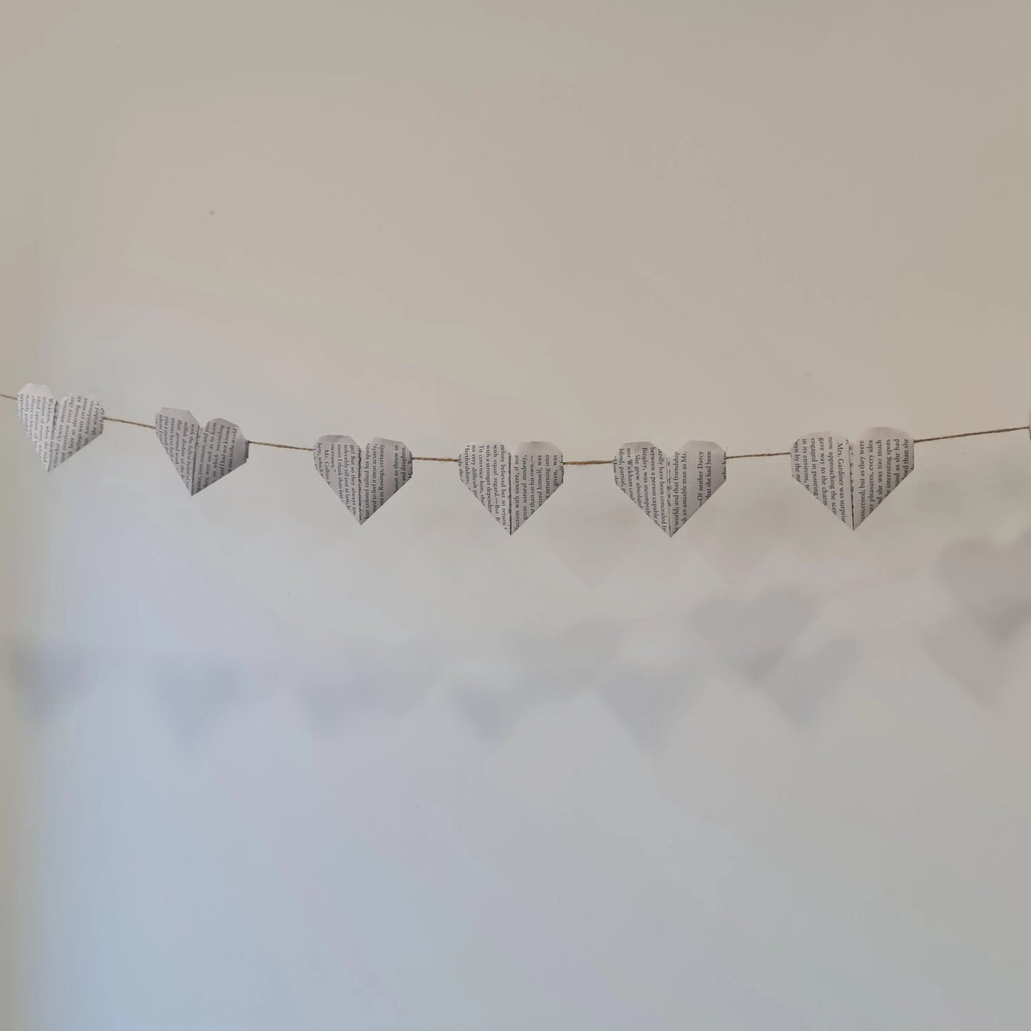 String of Recycled Paper Heart Bunting Kit