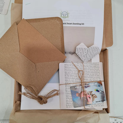 String of Recycled Paper Heart Bunting Kit