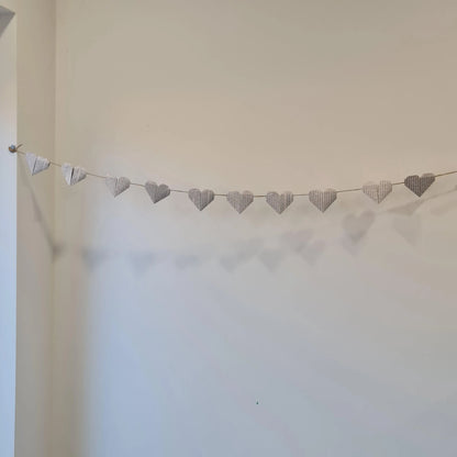 String of Recycled Paper Heart Bunting Kit