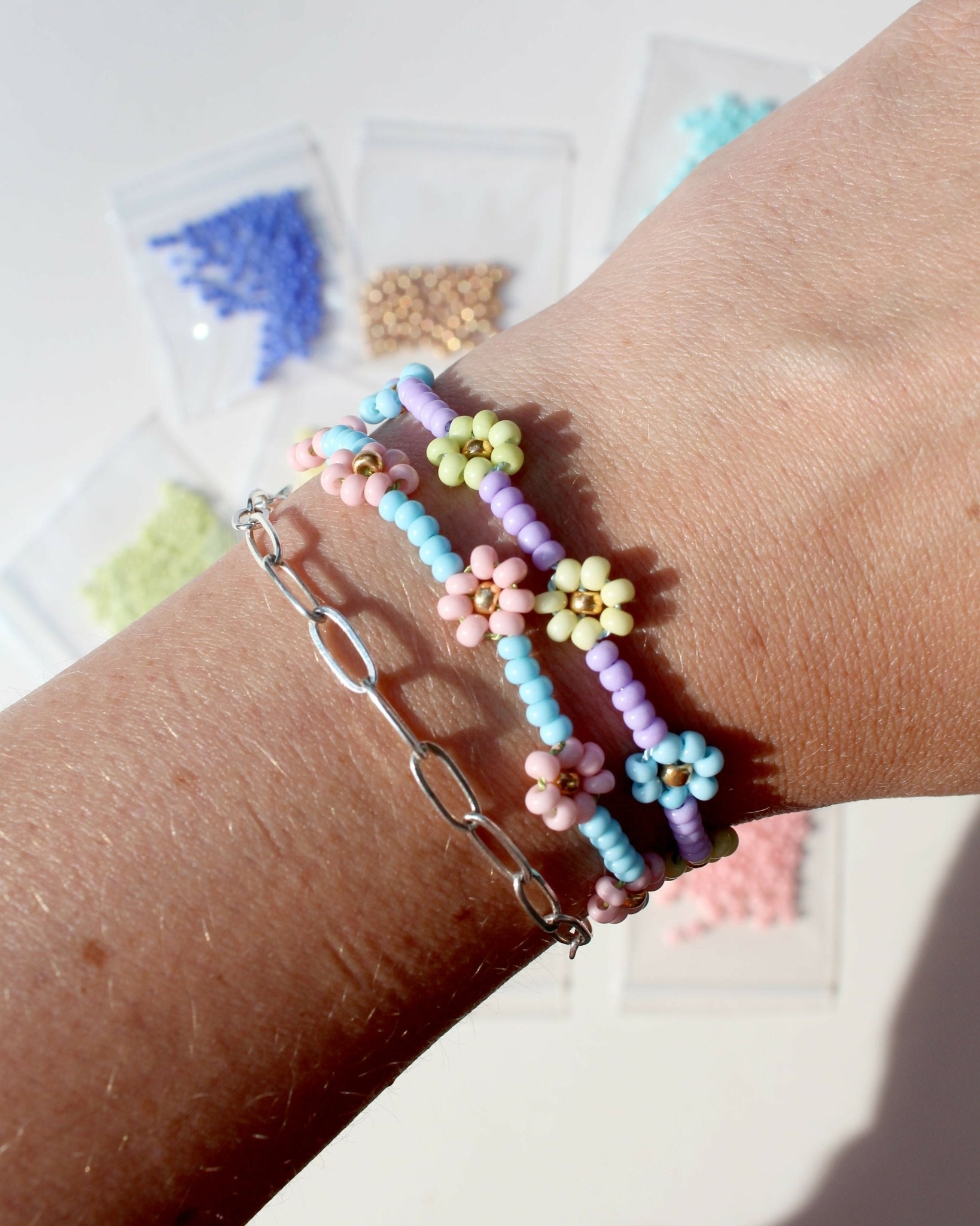 Jewellery Making Kit - The Daisy Bracelet - CraftSource Market: Craft Supplies & Kits Jewellery Making
