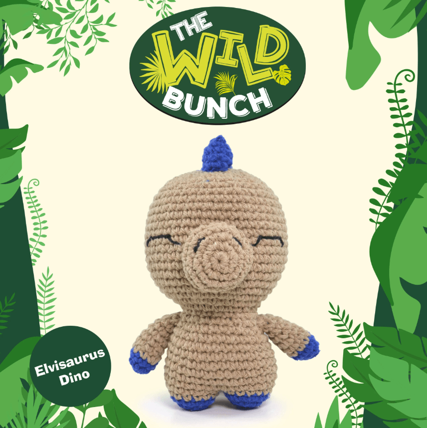 Knitty Critters The Wild Bunch - Elvisaurus Dino - CraftSource Market: Craft Supplies & Kits Crochet